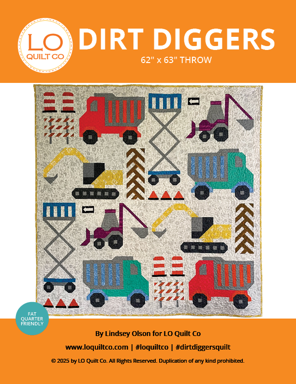 Dirt Diggers Quilt Pattern - PDF