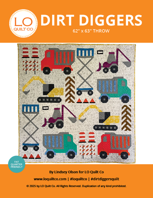 Dirt Diggers Quilt Pattern - PDF